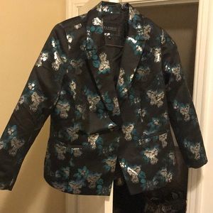 Eloquii Metallic Brocade Floral Blazer Size 16 nwt
